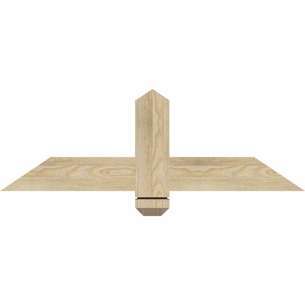 Ekena Millwork Eugene Rough Sawn Timber Gable Bracket, Douglas Fir, 36"W x 12"H x 2"D x 4"F, 8/12 Pitch GBW036X12X0204EUG00RDF - main